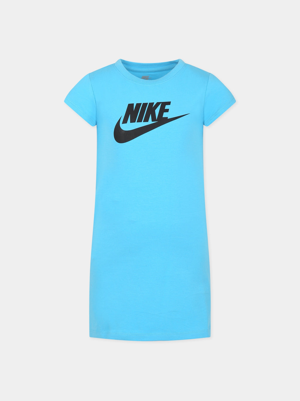 Light blue dress for girl with iconic swoosh